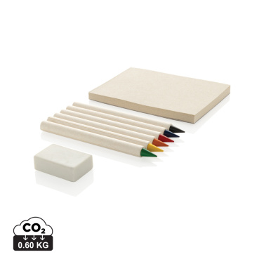 Logo trade advertising products picture of: Micki GRS infinity 6pc coloring pencil set with notepad