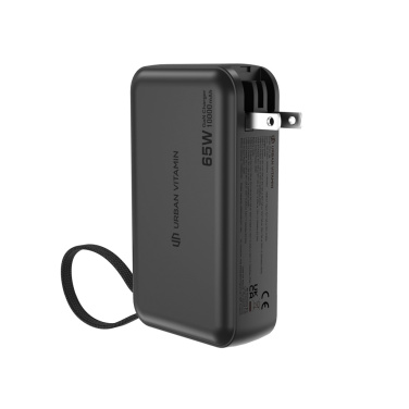 Logo trade promotional gifts image of: Urban Vitamin Eureka hybrid GANcharger 10000mah powerbank65W