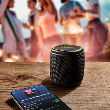 Logo trade promotional product photo of: Bluetooth speaker HERMON Schwarzwolf