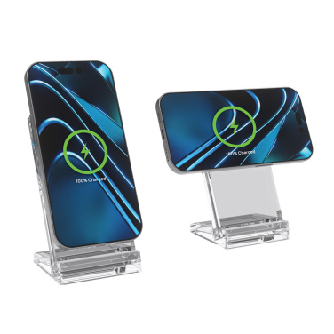 Logo trade promotional items image of: Magcharge 15W magnetic wireless charging stand