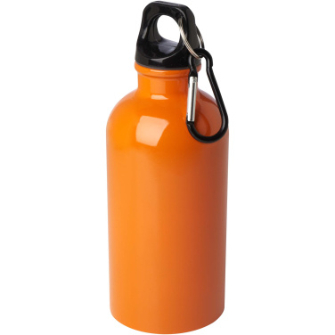 Logotrade promotional giveaways photo of: Oregon 400 ml RCS certified single wall stainless steel water bottle with carabiner