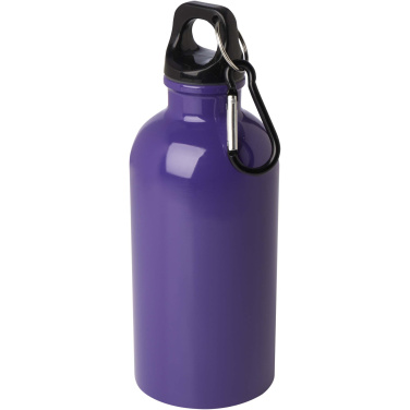 Logotrade corporate gifts photo of: Oregon 400 ml RCS certified single wall stainless steel water bottle with carabiner