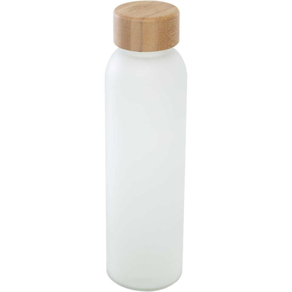 Logotrade promotional merchandise photo of: Lume 500 ml matte soda lime glass bottle with bamboo lid