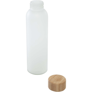 Logotrade promotional giveaways photo of: Lume 500 ml matte soda lime glass bottle with bamboo lid