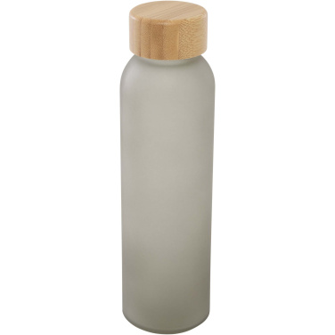 Logotrade promotional product picture of: Lume 500 ml matte soda lime glass bottle with bamboo lid