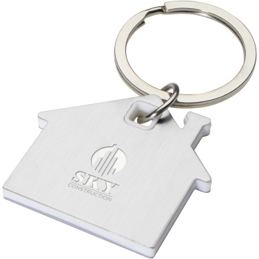 Logotrade promotional merchandise picture of: Nook house-shaped keychain