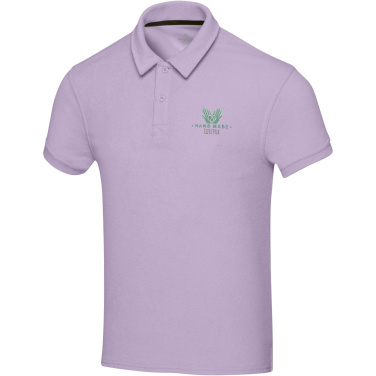 Logo trade promotional merchandise photo of: Akoya recycled terry unisex polo