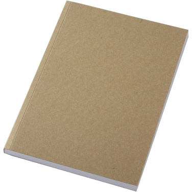Logo trade promotional merchandise photo of: Novella Austen A5 recycled soft cover kraft notebook - 100 sheets