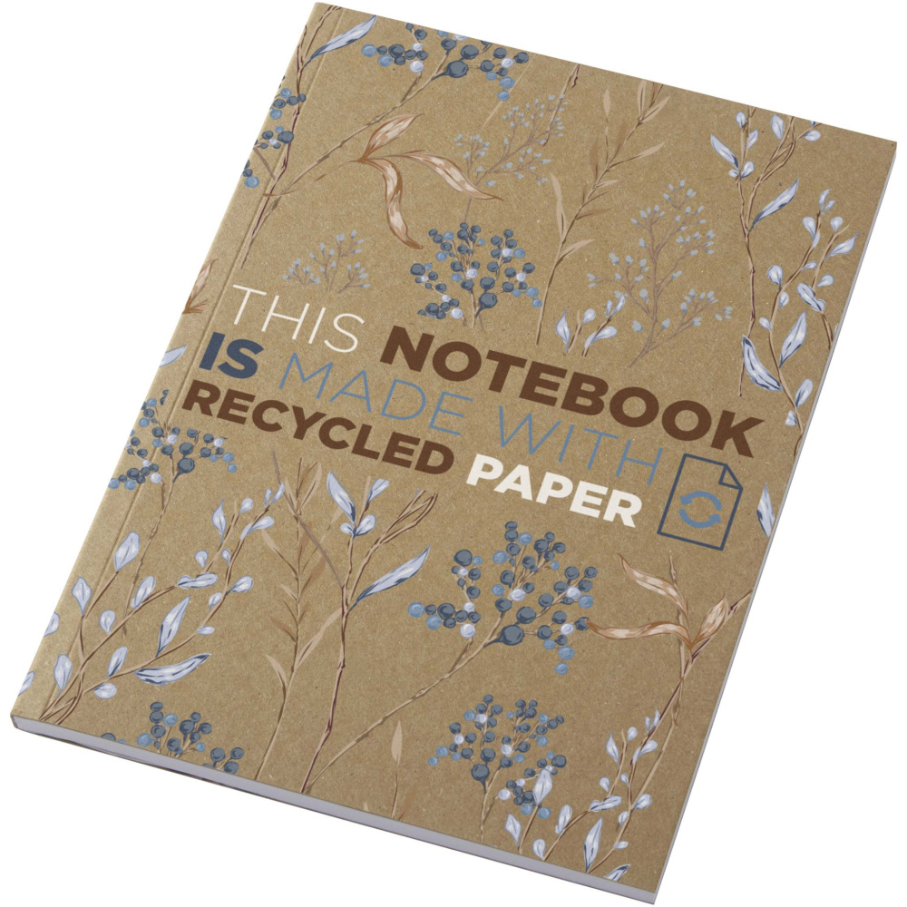 Logotrade promotional gift picture of: Novella Austen A5 recycled soft cover kraft notebook - 50 sheets