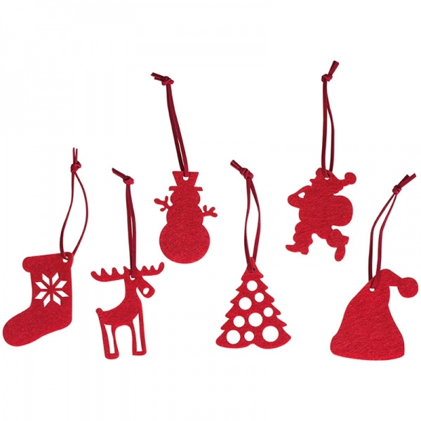 Logo trade corporate gift photo of: 6-piece Christmas tree decorations FERGUS
