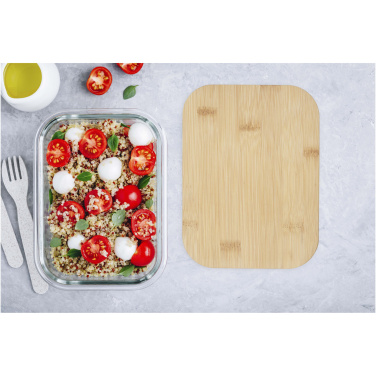 Logotrade promotional giveaway image of: Roby glass lunch box with bamboo lid
