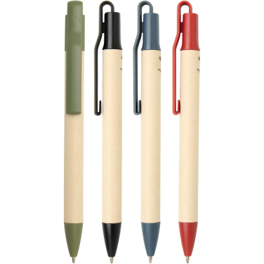 Logo trade corporate gift photo of: Liliana sugarcane paper ballpoint pen (blue ink)