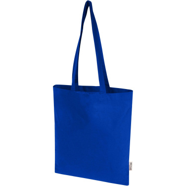 Logotrade promotional gift picture of: Madras Blend 140 g/m² GRS recycled cotton tote bag 7L