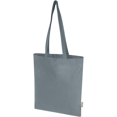 Logo trade promotional items image of: Madras Blend 140 g/m² GRS recycled cotton tote bag 7L