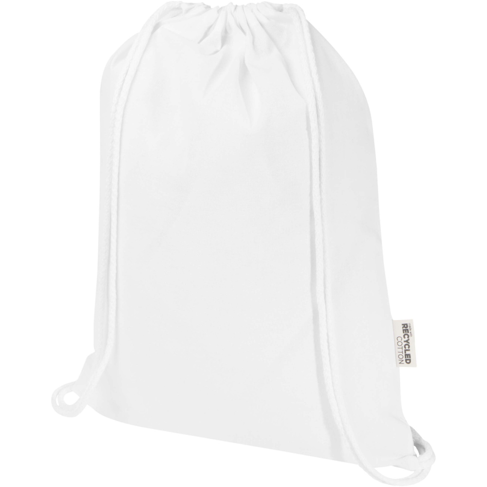 Logo trade business gift photo of: Oregon Blend 140 g/m² GRS recycled drawstring bag 5L