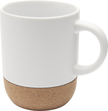 Logotrade promotional item image of: Billie 300 ml ceramic mug with cork details and matt finish