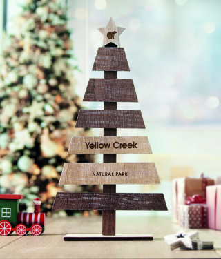 Logo trade promotional items image of: Wooden Christmas tree