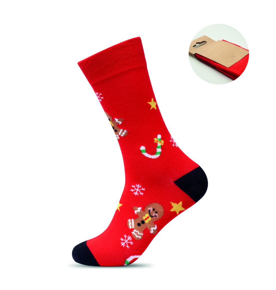 Logo trade promotional products image of: Pair of Christmas socks M