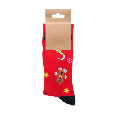 Logo trade corporate gifts image of: Pair of Christmas socks M