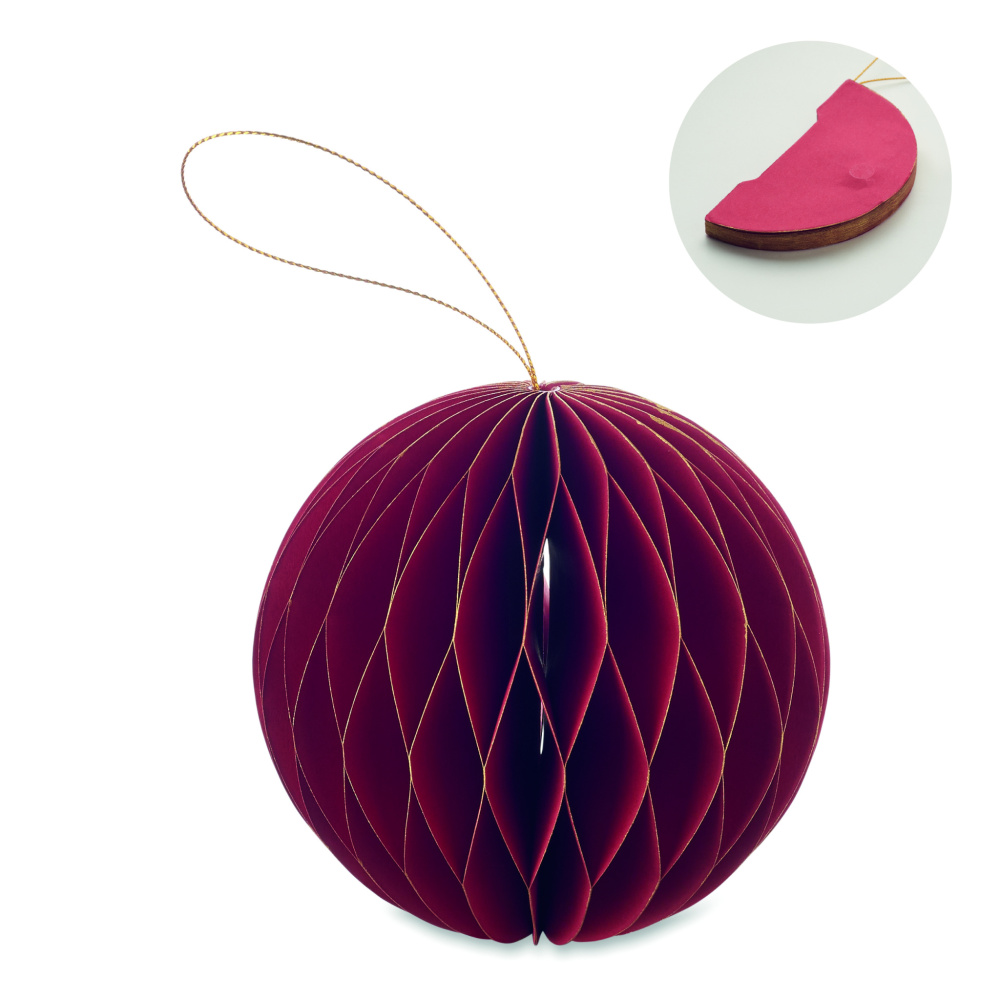 Logo trade promotional gift photo of: Foldable  XMAS bauble hanger