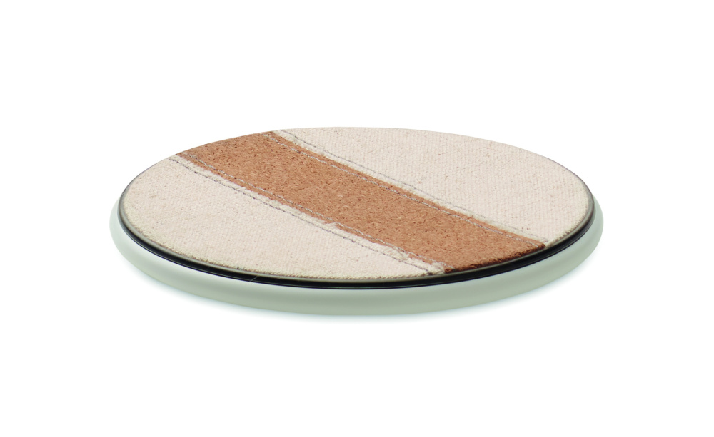 Logotrade promotional products photo of: Cork wireless charger 15W