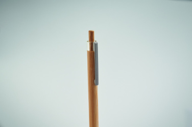 Logo trade advertising products picture of: Push button bamboo pen