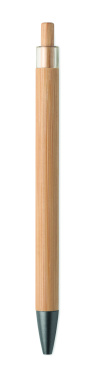 Logo trade promotional giveaways image of: Push button bamboo pen