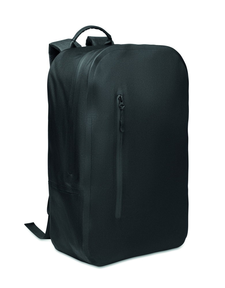 Logo trade promotional giveaways image of: 300D RPET computer backpack