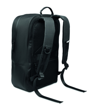 Logo trade promotional giveaways picture of: 300D RPET computer backpack