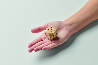 Logo trade promotional giveaways picture of: Schima wooden dice 3cm dia