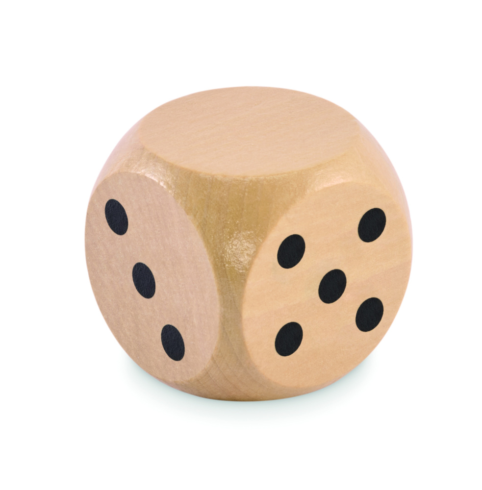 Logotrade promotional product picture of: Schima wooden dice 5cm dia