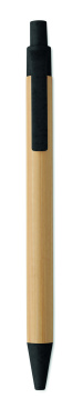 Logotrade promotional giveaway image of: Push button ball pen in bamboo