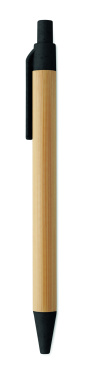 Logo trade promotional gifts picture of: Push button ball pen in bamboo