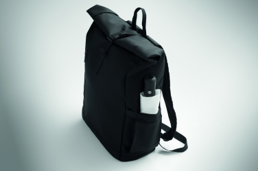 Logotrade corporate gift image of: Rolltop laptop rucksack 600D