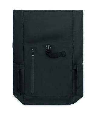 Logotrade corporate gift image of: Rolltop laptop rucksack 600D