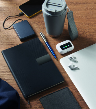 Logo trade promotional giveaways image of: A5 PU notebook