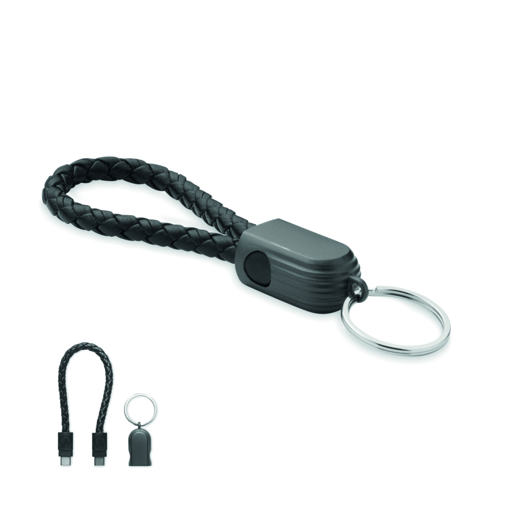 Logotrade promotional product image of: Key ring loop cable type-C