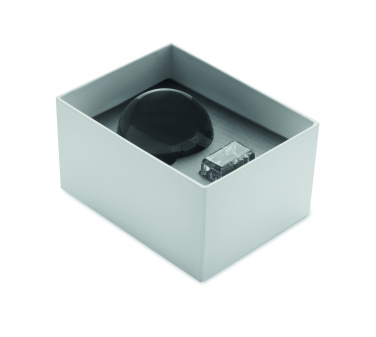 Logo trade promotional giveaways image of: Glass round award