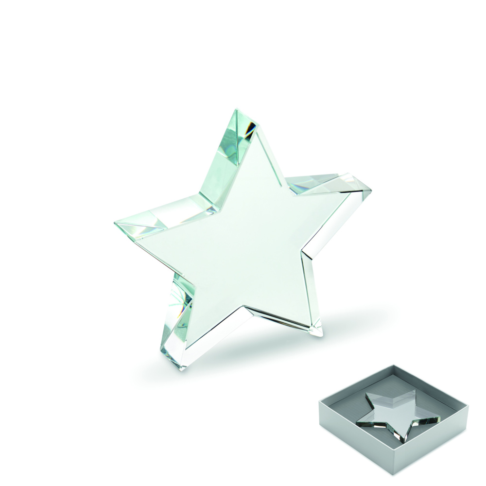 Logo trade promotional gifts image of: Glass star award