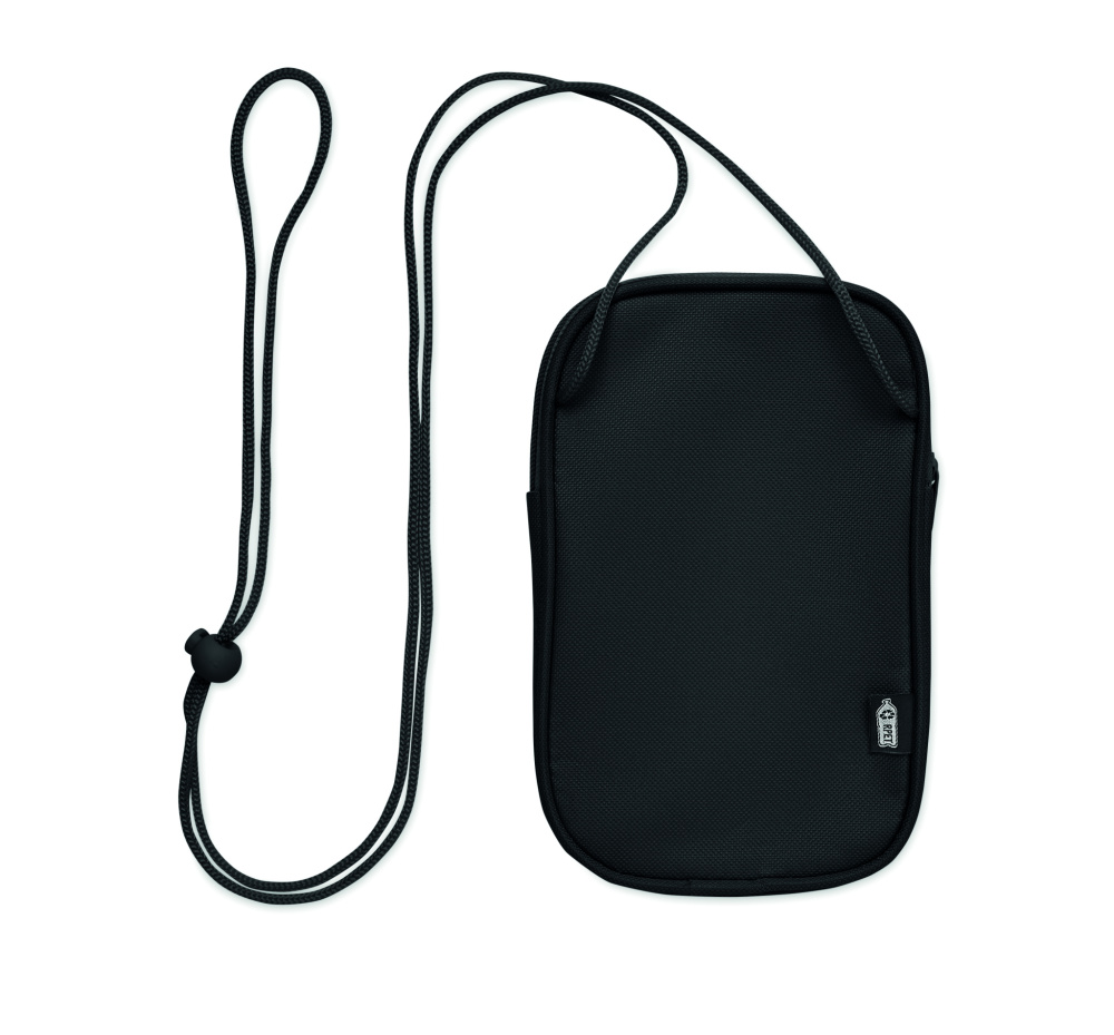 Logo trade corporate gifts picture of: RPET cross body travel pouch