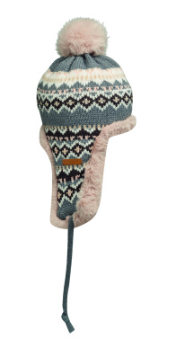 Logo trade promotional gifts image of: Knitted beanie with ear flap