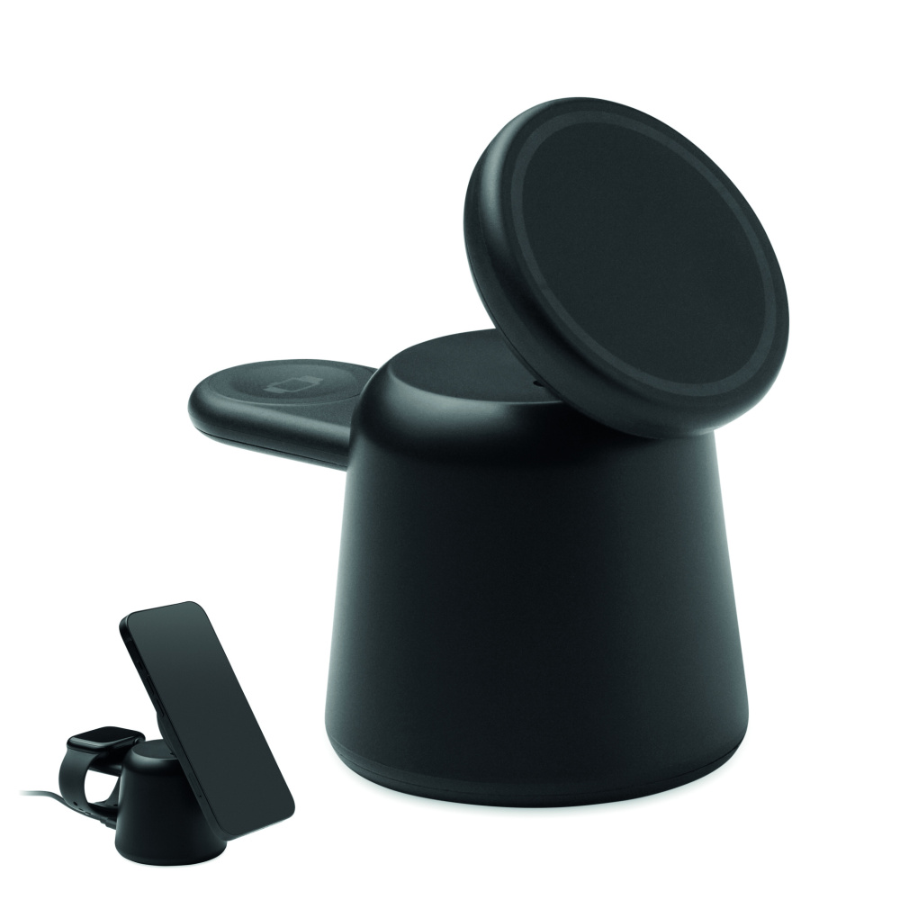 Logotrade promotional merchandise image of: 3 in 1 wireless charger 15W