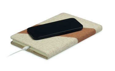 Logotrade business gift image of: A5 notebook with 15W charger