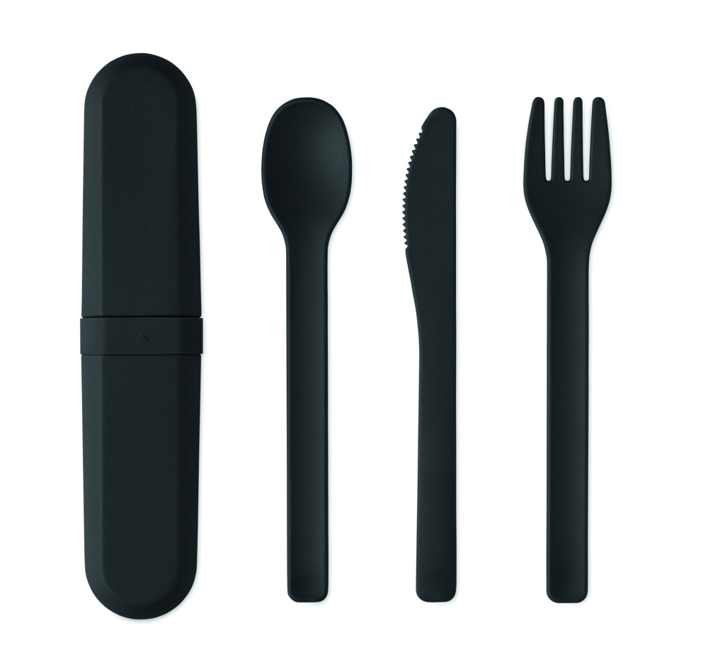 Logotrade promotional merchandise picture of: Cutlery set and case in PLA
