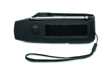 Logo trade advertising products picture of: Portable radio with LED torch