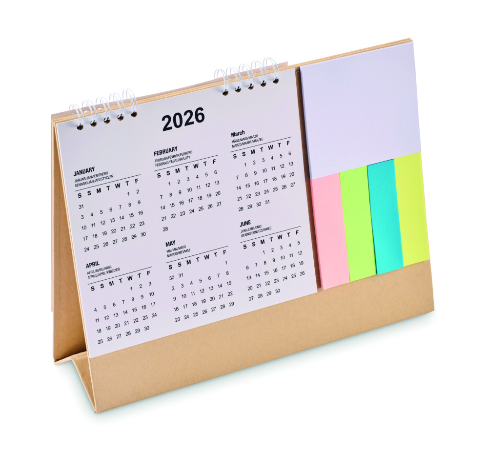 Logo trade advertising products picture of: Desk calendar with memo pad