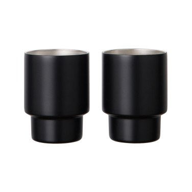 Logotrade promotional merchandise picture of: VINGA Nagano RCS  recycled SS mugs, set of 2
