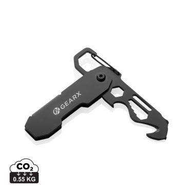 Logo trade promotional items image of: Gear X foldable EDC tool with carabiner and parcel cutter