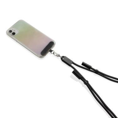 Logotrade business gift image of: LoopAmp RCS RPET adjustable phone cord with 60W cable