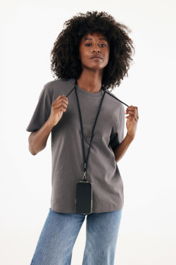 Logo trade promotional merchandise photo of: CarryLoop RCS recycled PET adjustable phone holder lanyard